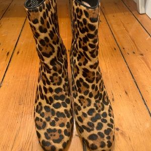 J. Crew leopard print boots in size 11